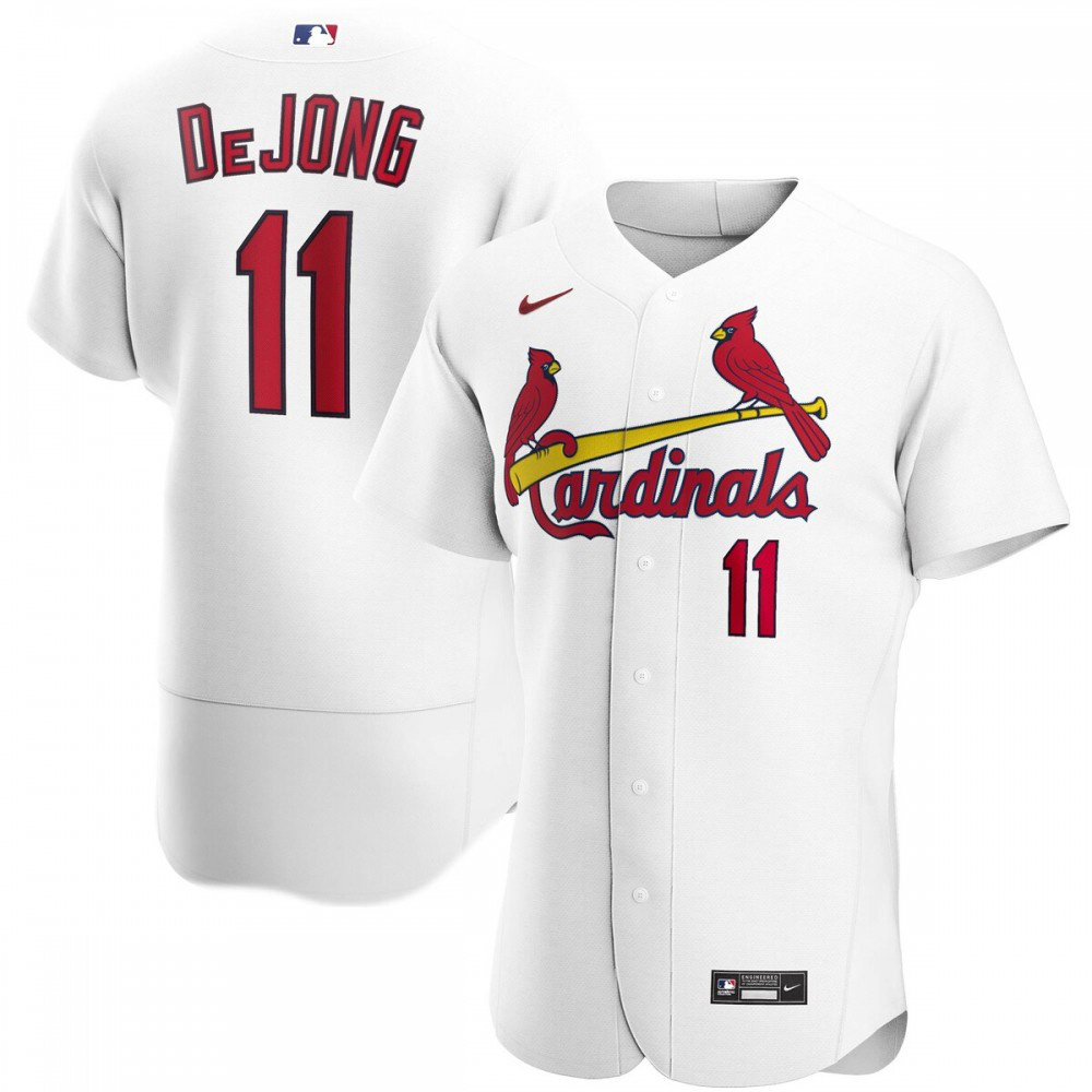 Paul DeJong St. Louis Cardinals Home Authentic Player Jersey - White-Pro Kit Vault | Brand New 26/27 Sports Jerseys